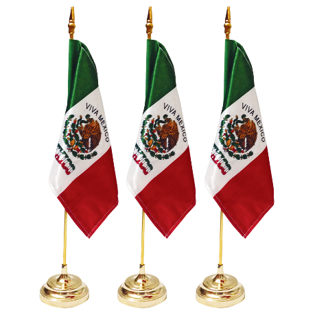 bandera pequeña banderas de tela con soporte de madera