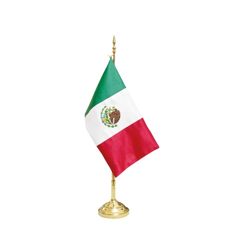 bandera pequeña banderas de tela con soporte de madera