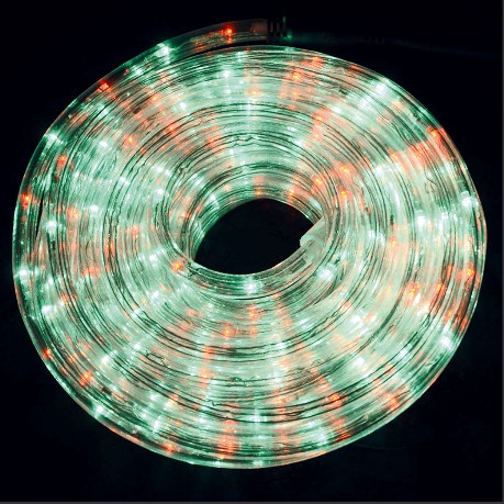 serie tricolor manguera de luz led de color verde, blanco y rojo