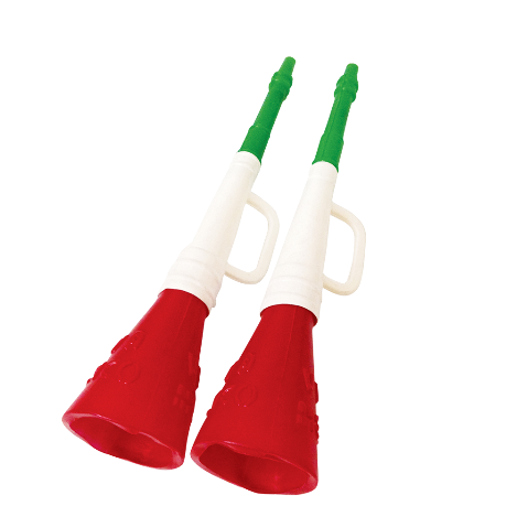 trompeta larga trompeta de plastico tricolor